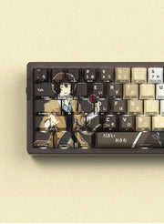 Anime Gaming Keyboard Keycaps 129 Key Set Pbt Material Five-Sided Heat Sublimation Transparent Side-Engraved Mechanical Keyboard