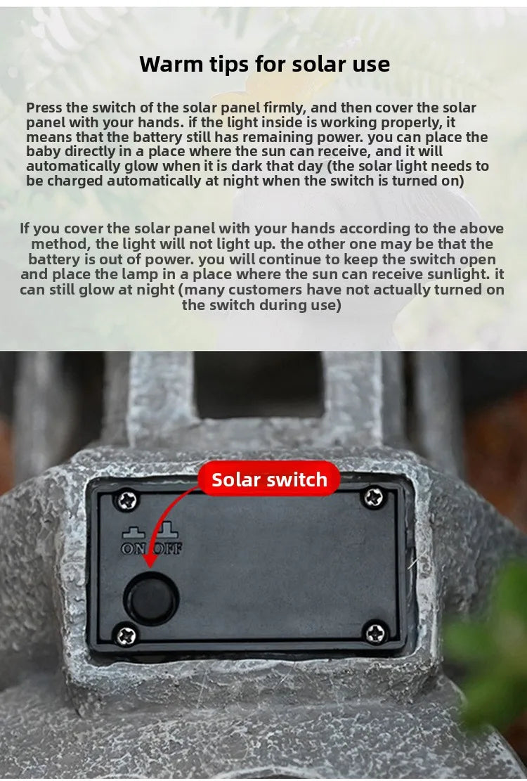 Garden Sculpture Yard & Garden Decors Outdoor Gardens Decoration Solar Powered Lamp Accessories Decorations Decor Supplies Home