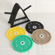 Fitness - style Barbell Plate Coaster Set | Mini Stand + Colorful "Barbell Plate" Coasters, Create a Personalized Desktop Scene