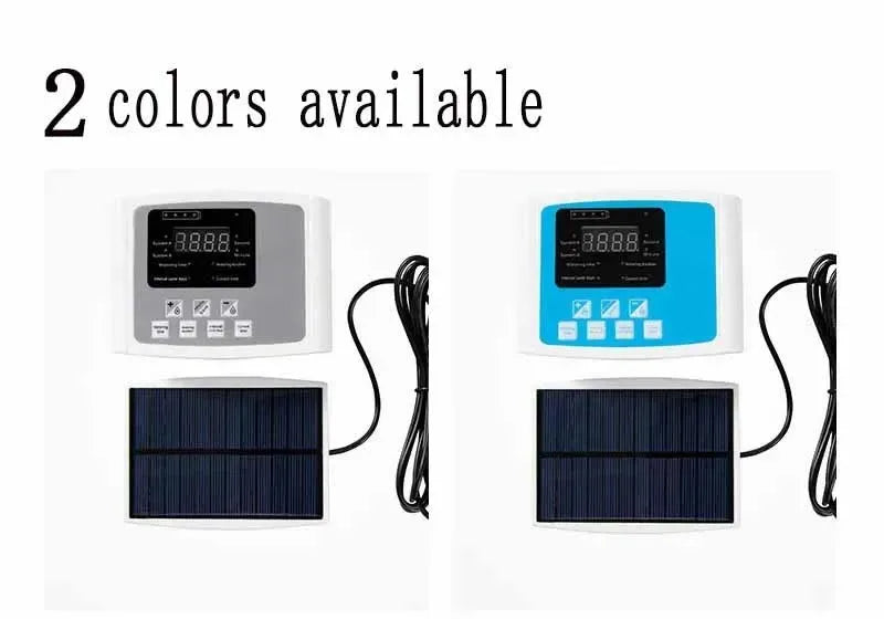 Garden Adjustable Valve Drip Irrigation Device Double Pump Controller Timer System Solar Energy Intelligent Automatic Watering