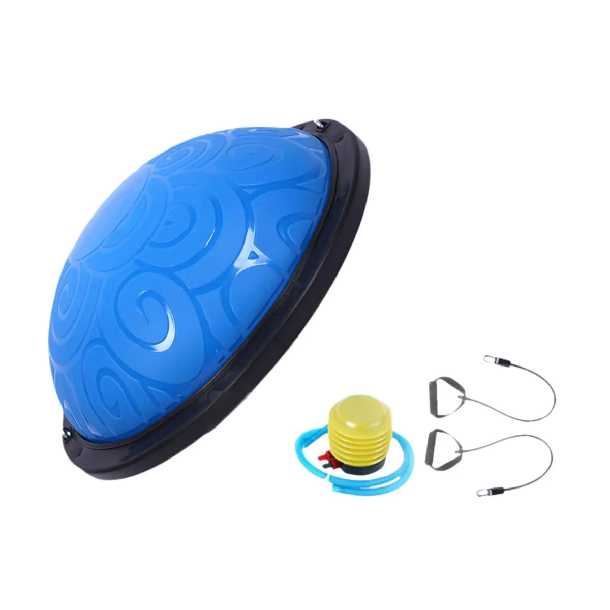 Balance Ball with Resistant Band Strength Training Equipment Half Exercise Ball Exercise Workout Ball for Fitness Yoga Pilates