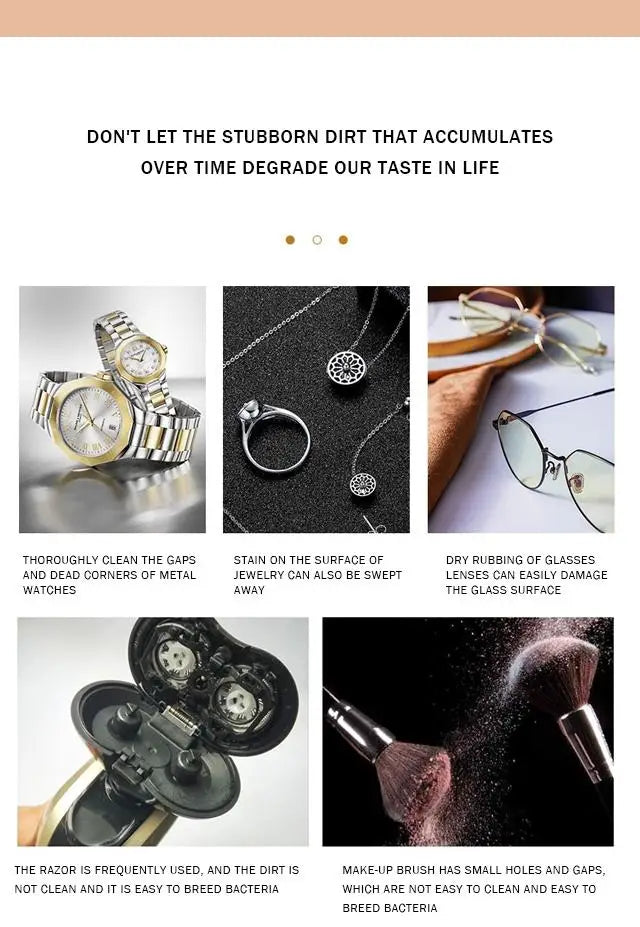 Smart Home Ultrasonic Cleaner for Jewelry Glasses Circuit Board Watches Denture Teeth Razor Ultrasound Cleaning Washing Machine