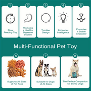 Dog Pet Food Dispenser For Dog Cats Interactive Game IQ Training Feeder Pet Supplies Red-AT64