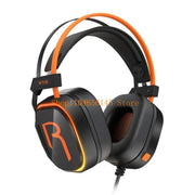 V10 Over Ear USB Corded Gaming Headphones Headsets with Comfortable Protein Leather Ear Cushions Sweatproof Noise Reduce