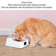 Automatic Cat Feeder with Infrared Sensor Cover Removable Bowl Battery Powered Intelligent Automatic Opening Lid Dog Feeder