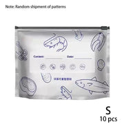 Sealed Food Storage Bag Aluminum Foil Reusable Freezer Bag Fresh Keeping Container Leakproof Meal Prep Kitchen Storage Organizer