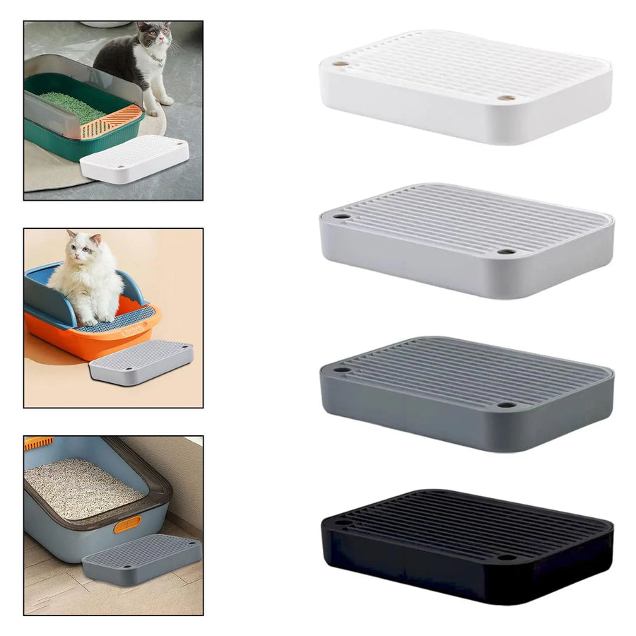 Cat litter box, foot board, stays tidy, detachable, portable, easy to clean,
