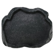 Reptile Feeder ABS Resin Imitation Rock Design Food and Water Dish Feeder Bowl for Tortoise Lizard