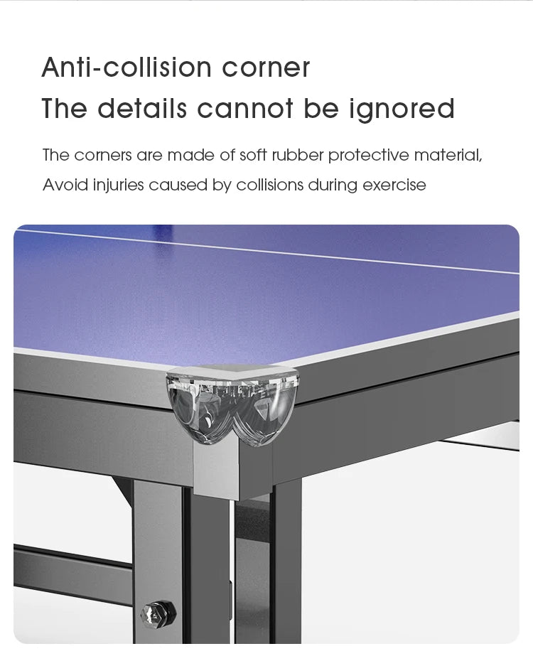 12/16/18/25MM Tennis Table with Wheels Portable Professional Outdoor Indoor Foldable and Removable Singles Practice Tennis Table
