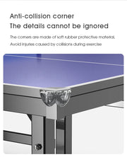 12/16/18/25MM Tennis Table with Wheels Portable Professional Outdoor Indoor Foldable and Removable Singles Practice Tennis Table