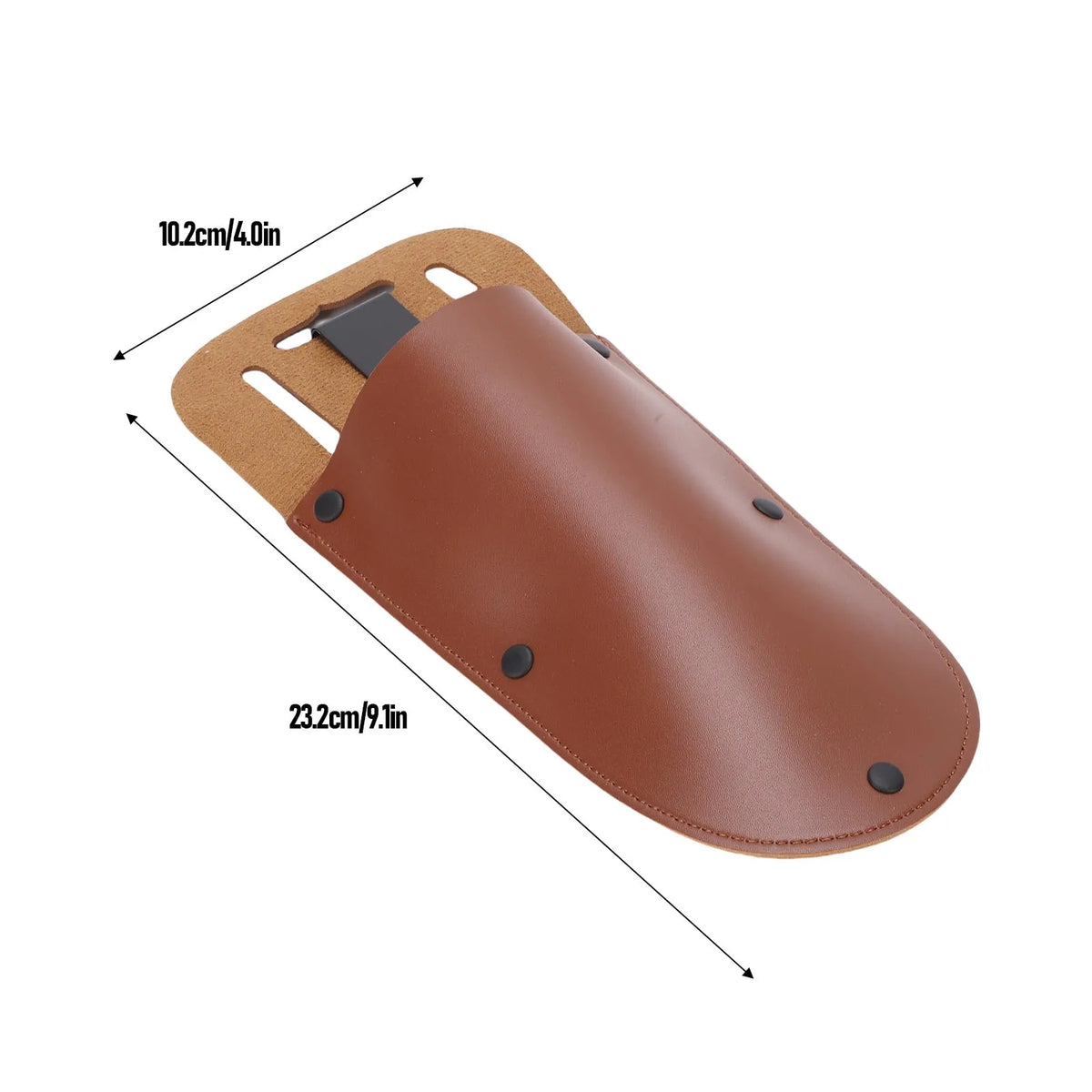 Garden Pruner Sheath PU Leather Pruning Shears Belt Holder Hanging Pouch for Garden Pliers Scissors