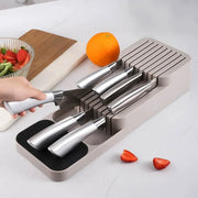 Kitchen Drain Tool Storage Rack Partition Plastic Box Cutlery Storage Tray Block Rack Knife Block Set home Kitchen Accessories