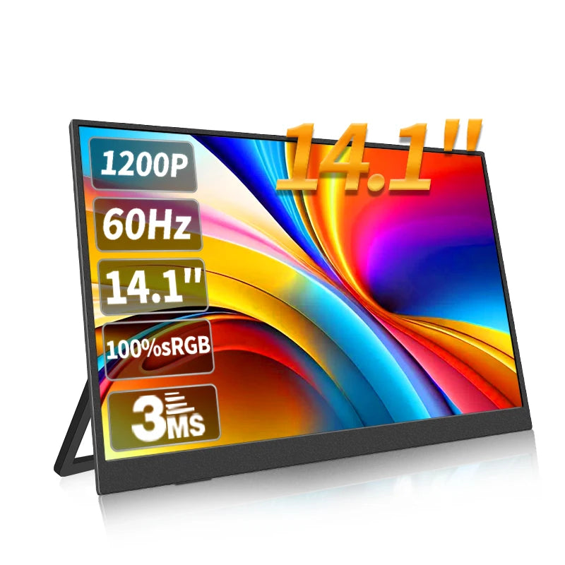 14.1 Inch Touch Screen Portable Monitor 100%sRGB 400cd/m2 Gaming Computer Expand Display For XBox PS4/ 5 Switch Loptop