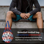 Sports Ball Holder Youth Football Self Trainer Football Net Bag Sports Mesh Equipment for Carrying Basketball Volleyball Soccer