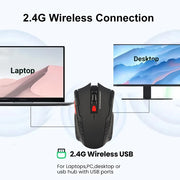 2.4G Wireless Mouse with USB Receiver Ergonomic Optical Mouse Universal Compatibility Computer Gaming Mouse Gift for PC Laptop