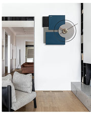 Large Living Room Wall Clock Silent Art Watches Luxury Mural Clocks Walnut Pointer Room Decor Ornaments Modern Wall Decoration
