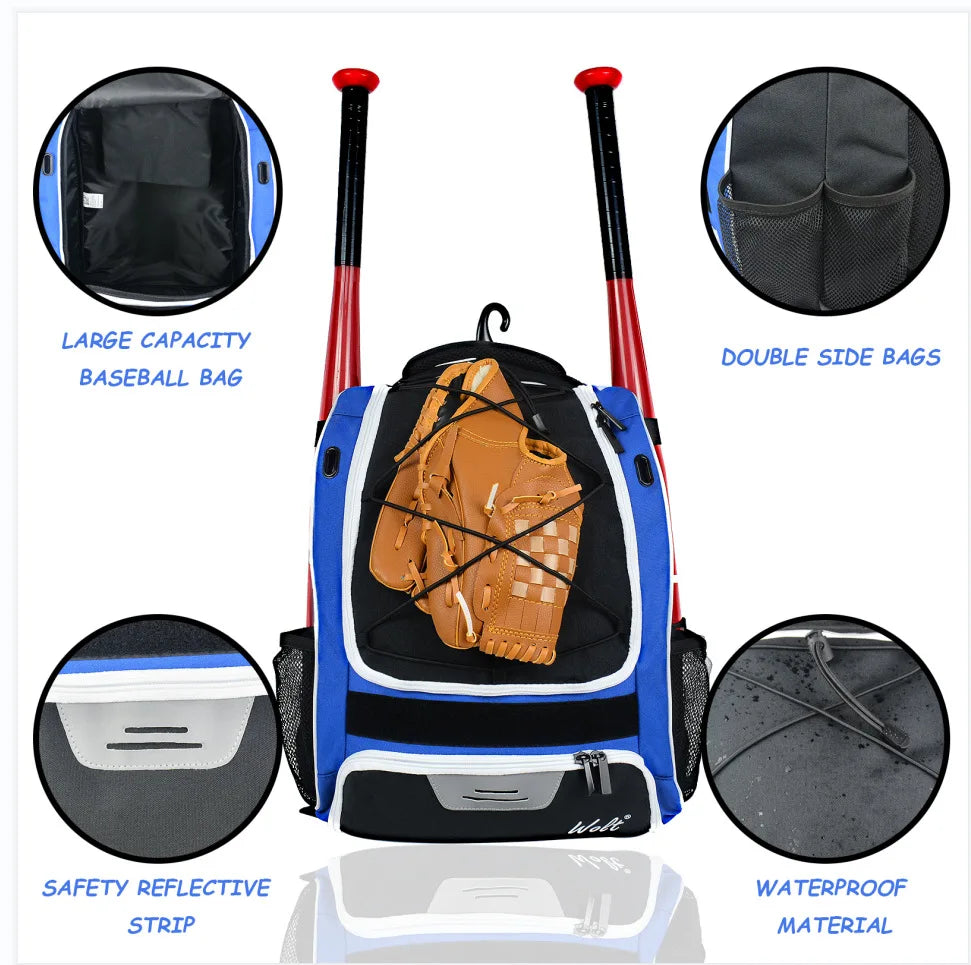 Baseball, Softball Equipment, Backpacks, Children's, Adult, Professional, Men's and Women's Training Competition