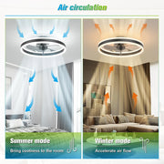 IRALAN Smart Ceiling Fan With Lights Remote Control Bedroom Decor Ventilator Lamp 6-speed wind speed led Circulator fan light