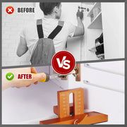 Woodworking Cabinet Door Installation Jig,Door Panel Installation Rebounding Device Drilling Tool 2 in 1 Quick Positioning Tool