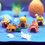 Aquarium Decoratations Fish Tanks Accessories for Fish Shrimp Hiding Shelter Simulation PVC Mini Mushroom Conch House Ornaments