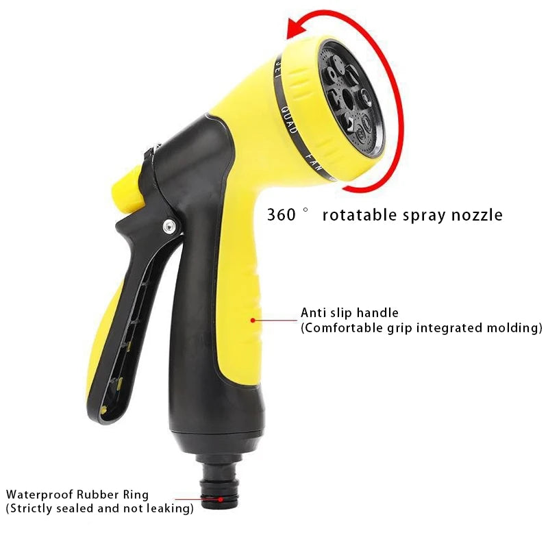 25/50/75/100 FT Gardening Magic Hose, High-Pressure Water Gun, Multiple Spray Modes, Garden Water Pipe, Irrigation Tools