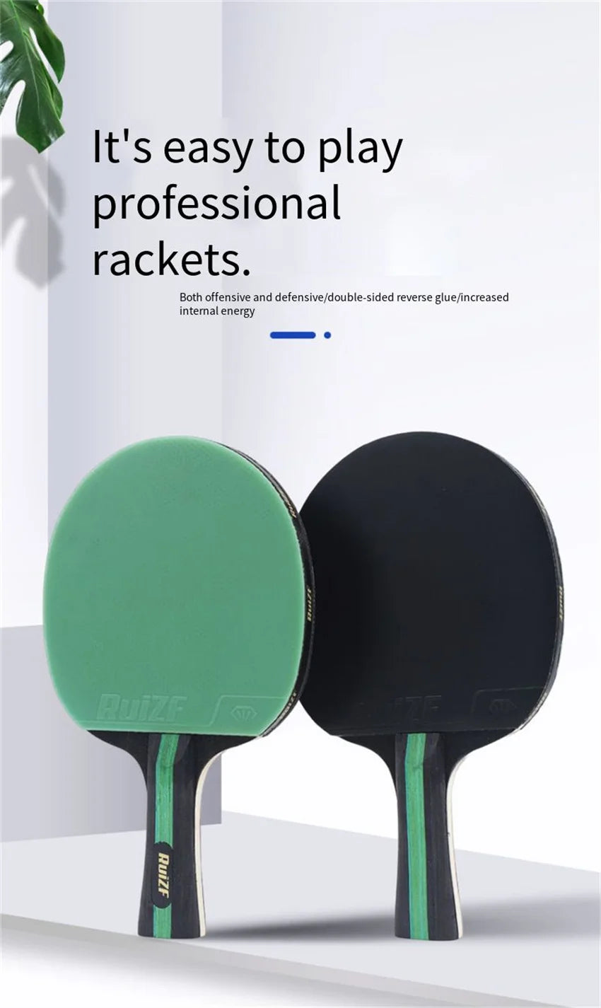 Professional Table Tennis Racket High Elasticity Single And Double Exercise Training Competition Racket For Beginers