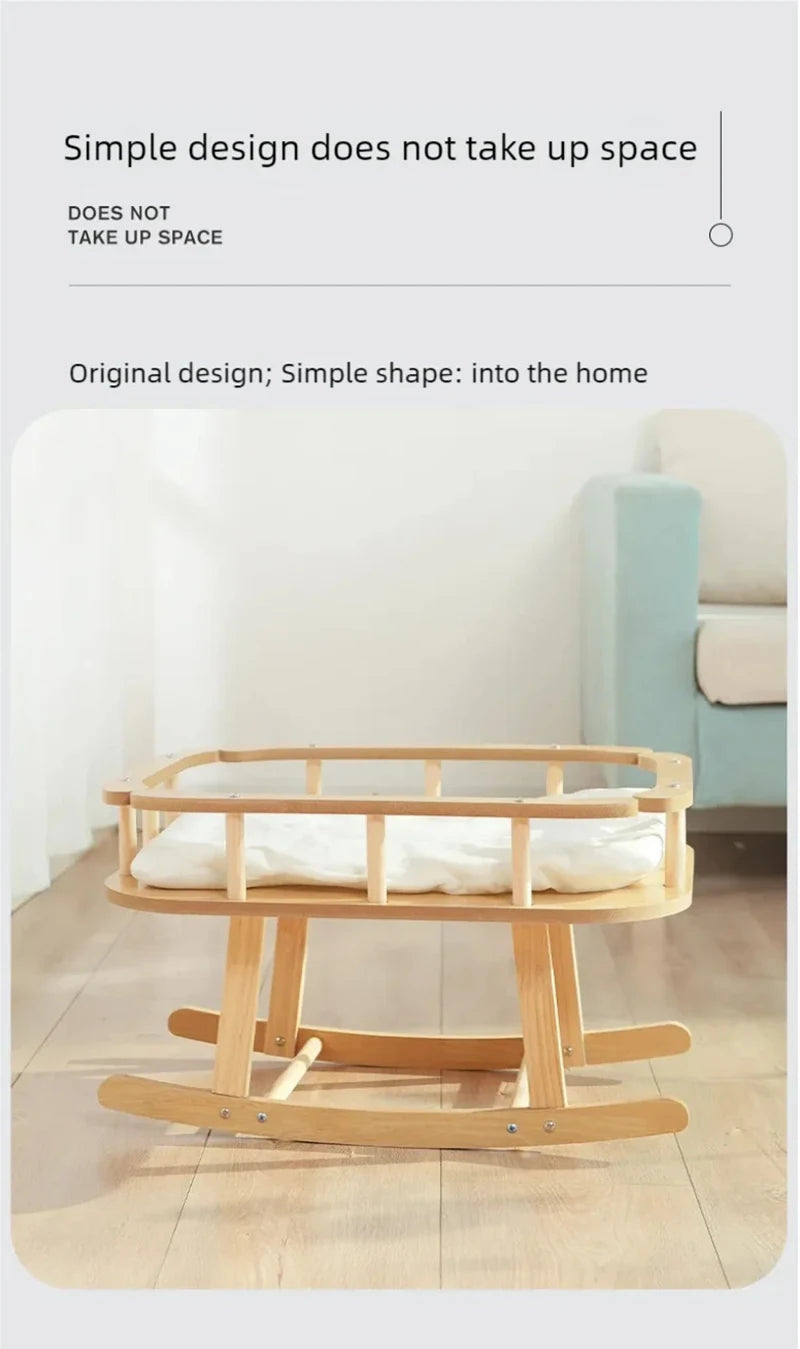 Cat bed, wooden pet hammock, suitable for all seasons, summer, cat swing, simple large rocking bed, cat supplies