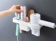 Home Accessory Set Storage Shelf, Holder for Storing Hair Dryer, Curling Iron, Bathroom Organizer