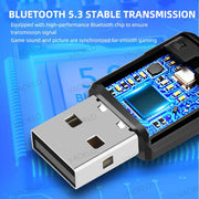 for PS5 PS4 TV Computer Bluetooth Headset Wireless Audio Transmitter Bluetooth 5.3 Audio Adapter Driver-free/Plug and Play