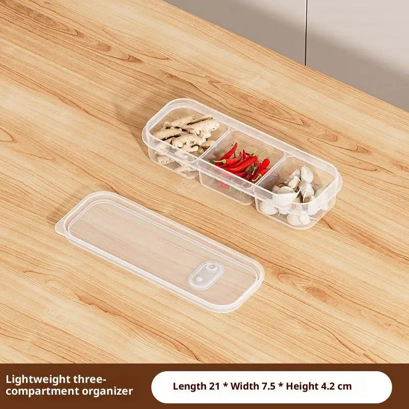 ♥Stackable Food Storage Boxes, Airtight Vegetable/Fruit Keepers for Kitchen Prep & Refrigerator Organization