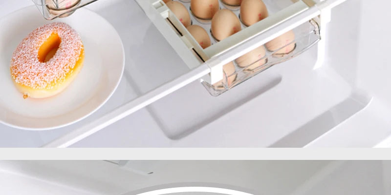 Hanging Fridge Storage Clear Refrigerator Shelves Organizer Eggs Fruits Vegetable Food Container Space Saving Kitchen Drawer Box