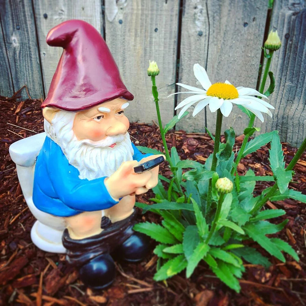 Garden Dwarf Gnomes Miniature Ornaments Garden NaughtyGnome Figurines Decoration Handicraft Courtyard Resin Statues Decoration