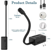 Mini WIFI Camera, HD 1080P X7 Mini WIFI Camera Surveillance Camera with Small Adjustable Snake Lens for Photo Video