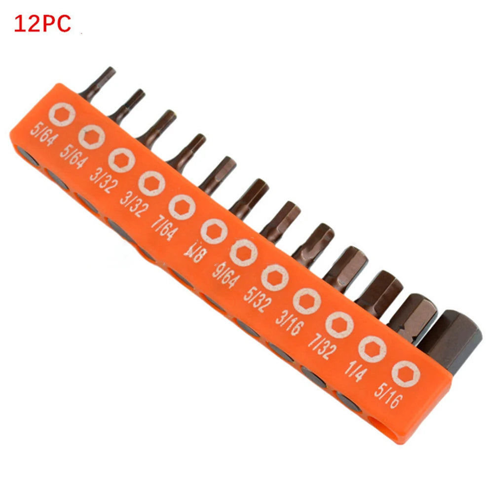 12pc/24pc Screwdriver Bit Set 25mm 1/4in Hex Shank Security Magnetic Driver Bit Pneumatic Electric Screwdriver Bit Hand Tool Set
