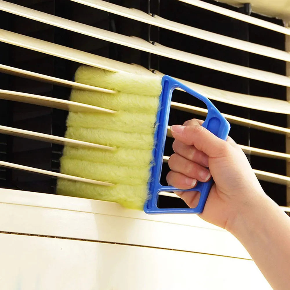 Silicone World Shutter Cleaning Brush Detachable Wash Vent Blinds Cleaner Cloth Air Conditioning Curtain Household Cleaning Tool