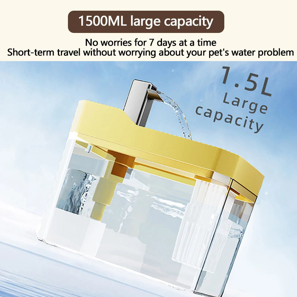 Cat Water Fountain with Quiet Pump Auto Filter USB Anti-Dry Burning Dog Water Dispenser Cat Fountain for Cats Indoor
