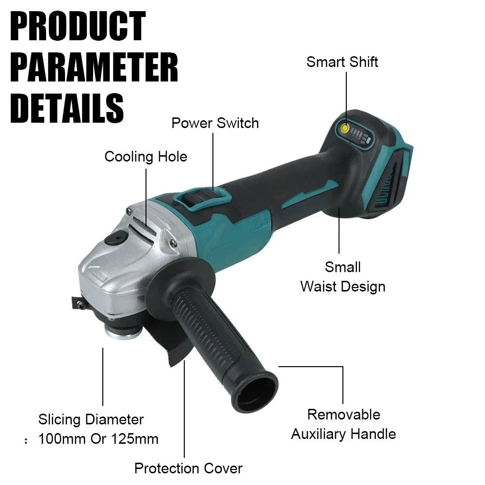 For 18v for Makita power tools Grinder Tool Wireless Power Tools Electric Grinder Angle Grinder Brushless Sander Angle