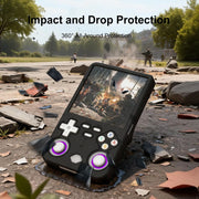Games Console Soft Cover for R36 Ultra Gaming Accessories Against Scratch and Drop-Black Silicone Protective Case with Lanyard