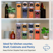 Airtight Food Storage Containers for Kitchen Organization 24 PC Food Canisters With Durable Lids for Pantry Organization