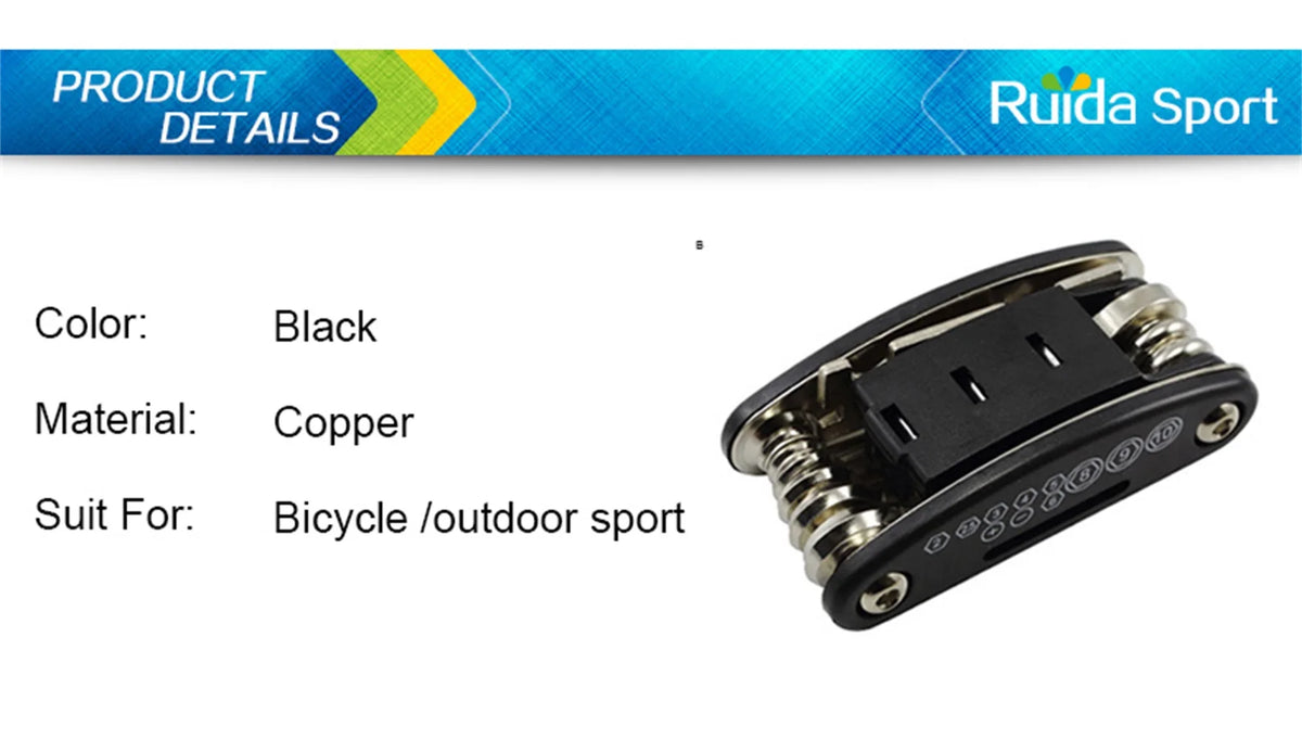 Bicycle Repair Tools Kit, Hex Spoke, Cycling Screwdrivers Tool, Tyre Lever, Allen Wrench, Mountain Bike Multitool