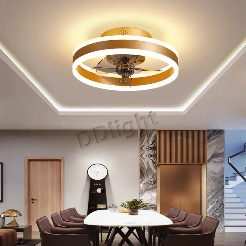 Modern New Smart LED Ceiling Fan Lights Remote Control Dimmable Bedroom Decor Ventilador Lamp Living Dining Room Indoor Lighting