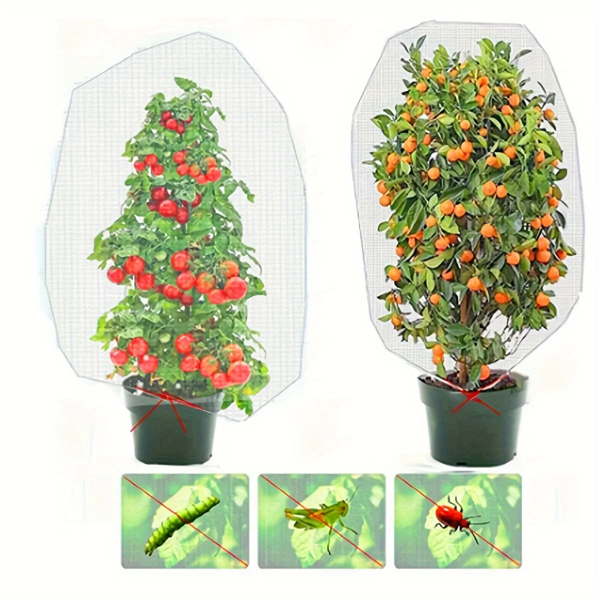 Garden Netting Insect Bird Barrier, Plant Fruit Tree Protection Net, Keep Bugs Birds Away from Fruits Flowers Citrus
