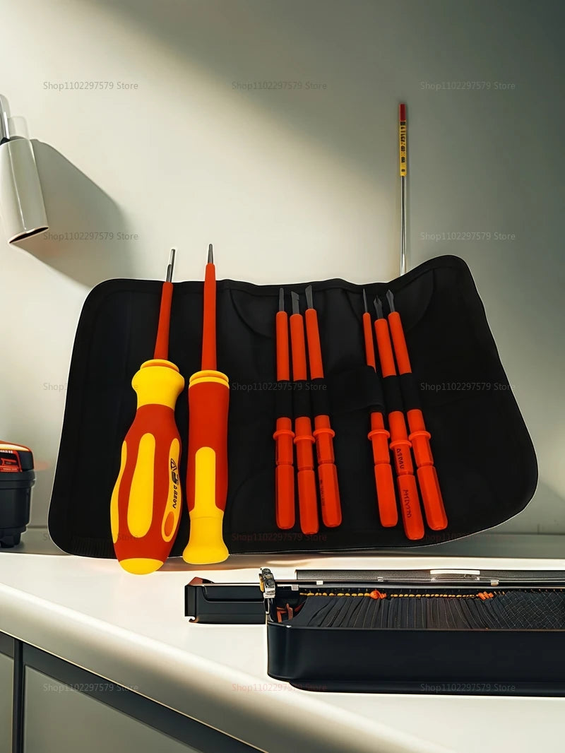 10 in 1 Insulated Electric Screwdriver Set 500V Hex Phillips Magnetic High Hardness Professional Electrician Tools