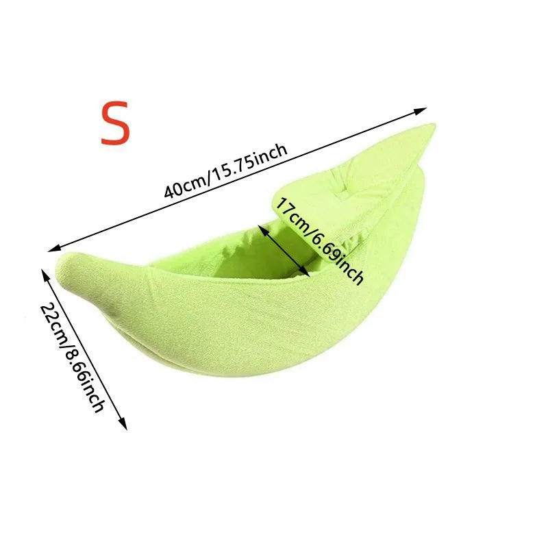 Banana Cat Bed House For Winter Funny Cute Cozy Cat Mat Beds Warm Durable Portable Pet Basket Kennel Dog Cushion Cat Supplies