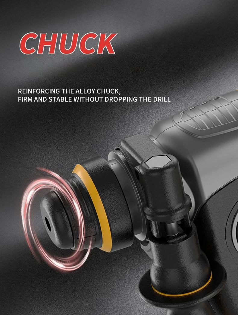 Brushless 20V power tool cordless Electric Rotary Hammer drill tools for fast drilling in concrete For Dewalt 20V battery