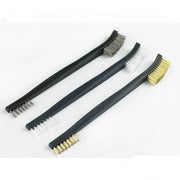 Cleaning Tool Double-end Mini Wire Brush Set Stainless Steel Brass Nylon Cleaning Polishing Detail Metal Rust Brush