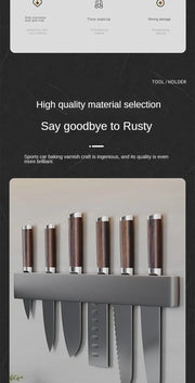 Kitchen Knife Organizer Wall Mounted Multifunctional Kitchen Knife Storage Rack Household Knife Storage Kitchen Storage Supplies