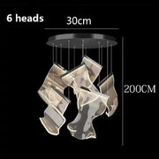 2025 New Smart LED Chandelier APP Control Modern Stair Light Living Room Luxury Ceiling Lamp Dimmable for Bedroom Decoration