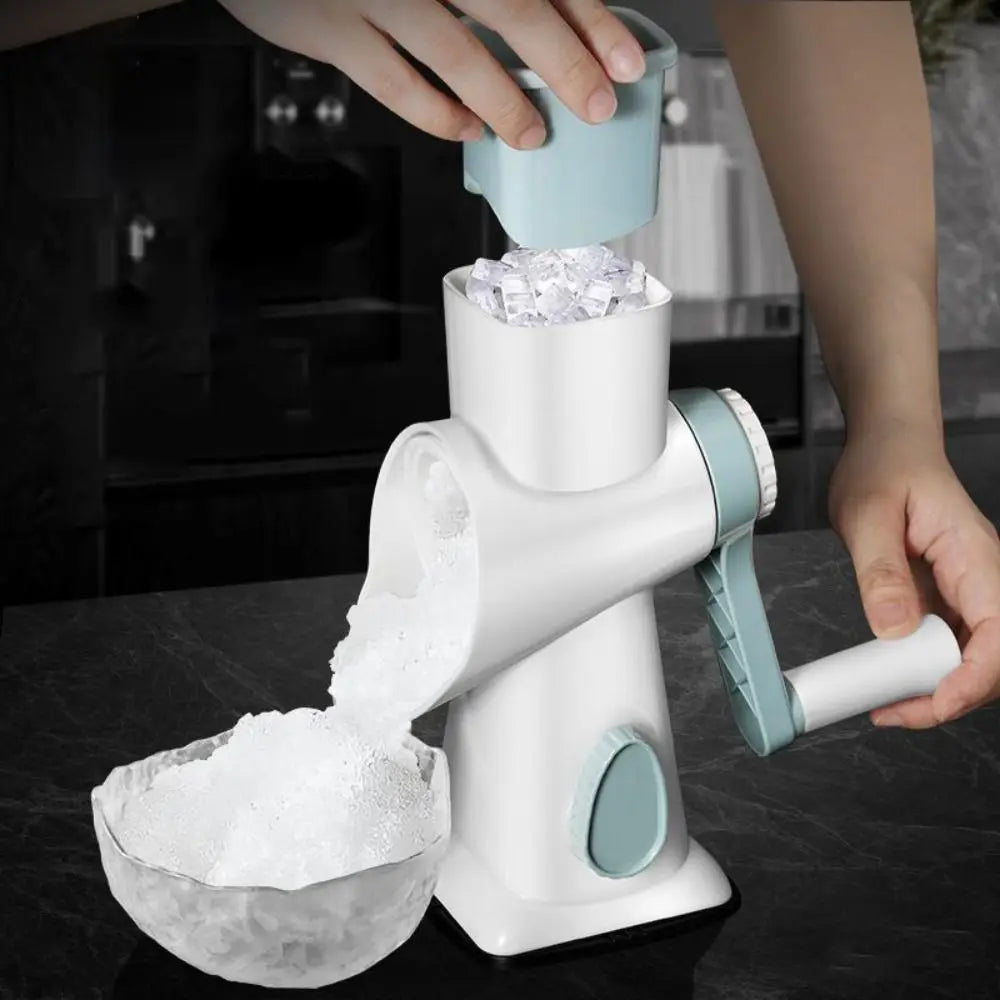 Kitchen Gadget 3 in 1 Hand-Crank Vegetable Slicer Labor-saving Plastic Rotary Cheese Grater Manual Vegetable Shredder Carrots