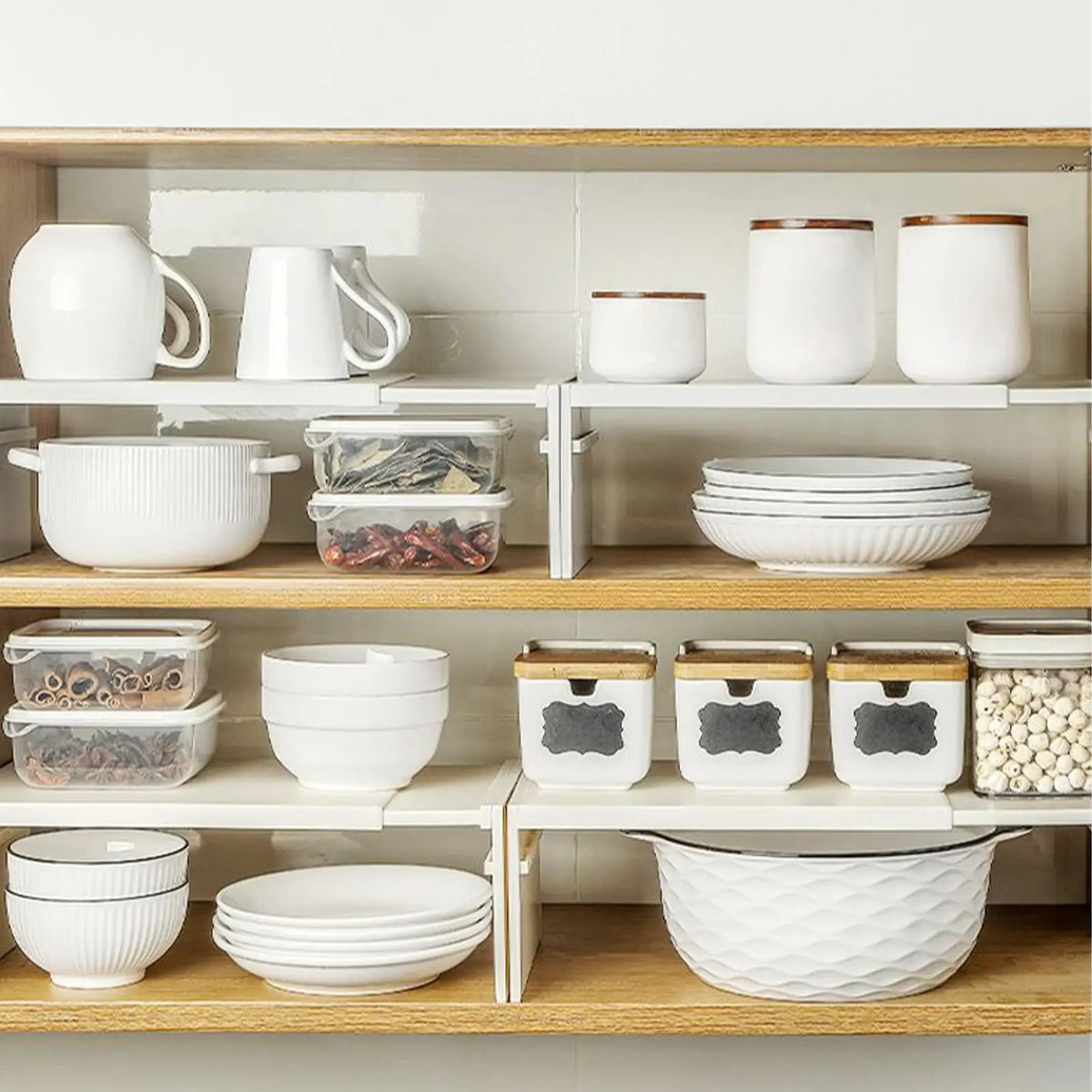 Kitchen cabinet multi-level shelf storage rack Cabinet Shelf Expandable SpaceSaving Stackable Layered Shelf Kitchen storage rack